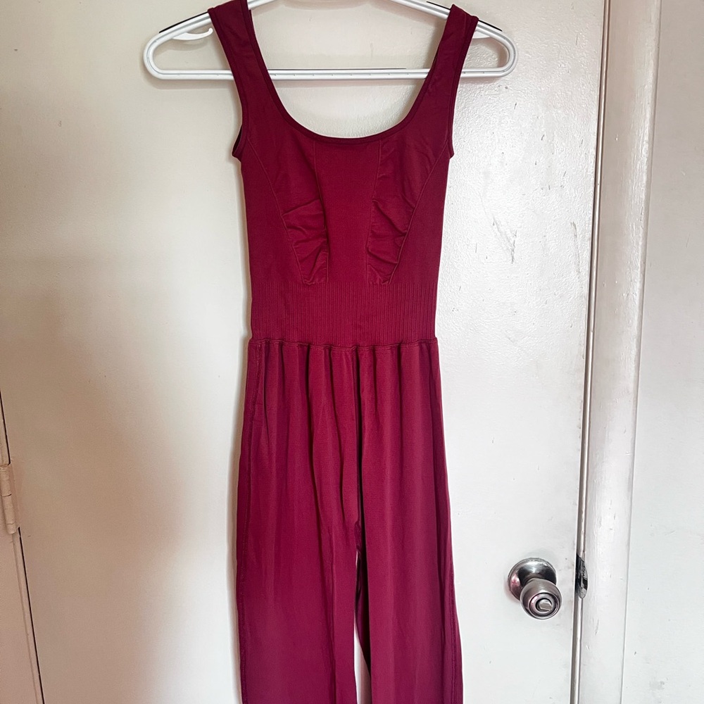 FREE PEOPLE Good Karma Flare Leg Jumpsuit M/L